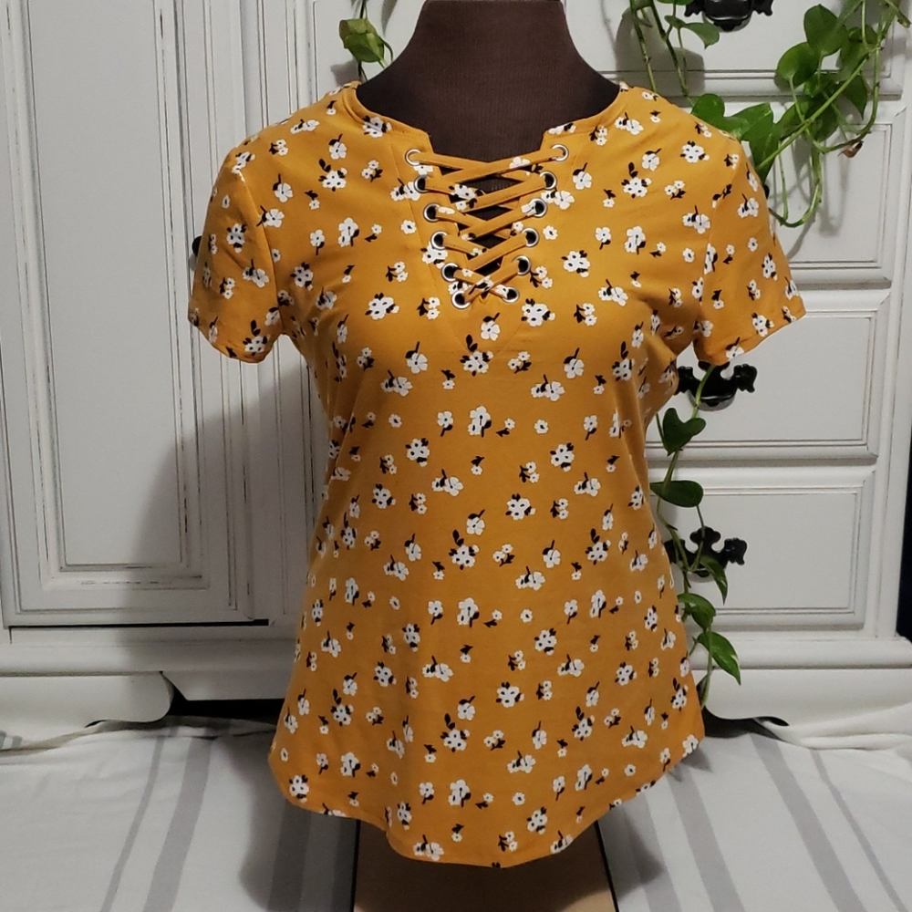 Criss Cross Neckline Top